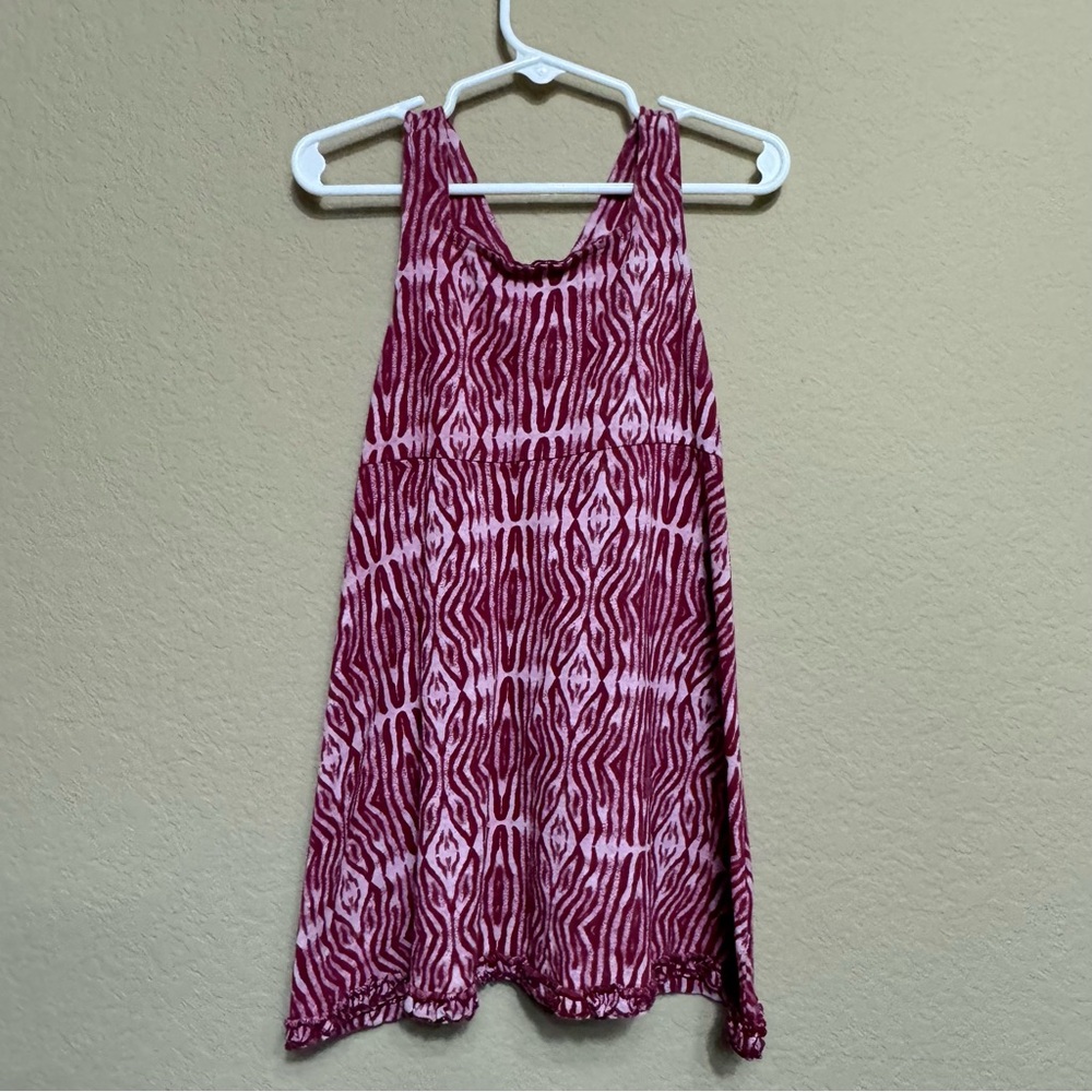 Fresh Produce Burgundy Sleeveless Windfall A-Line Dress Girl’s S Comfy Casual